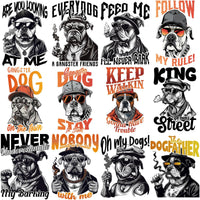 Load image into Gallery viewer, 15 Gangster Dogs Designs Bundle PNG
