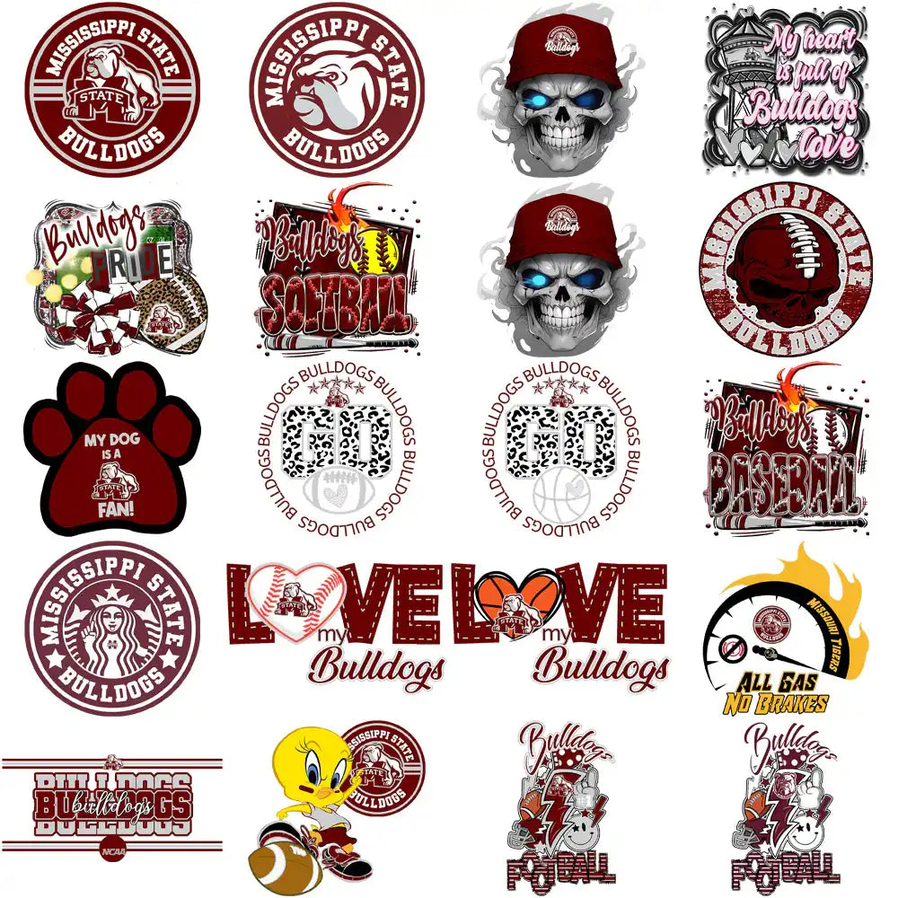97 Mississippi State Bulldogs Designs Bundle PNG