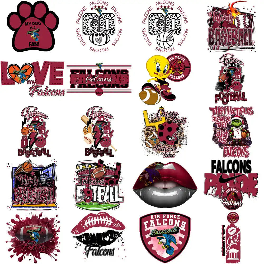 70 Air Force Falcons Designs Bundle PNG