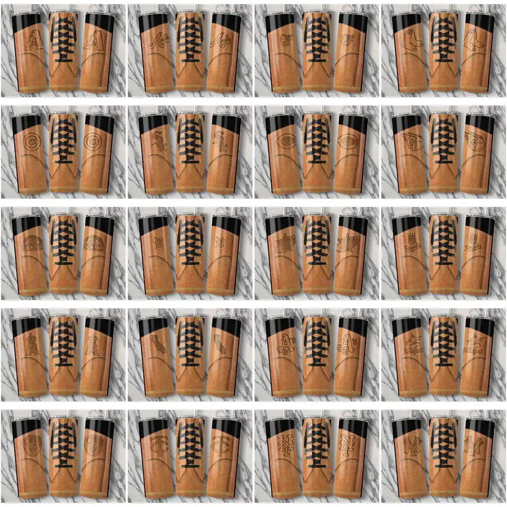 30 Baseball Teams Boot Tumbler Wrap Bundle JPG