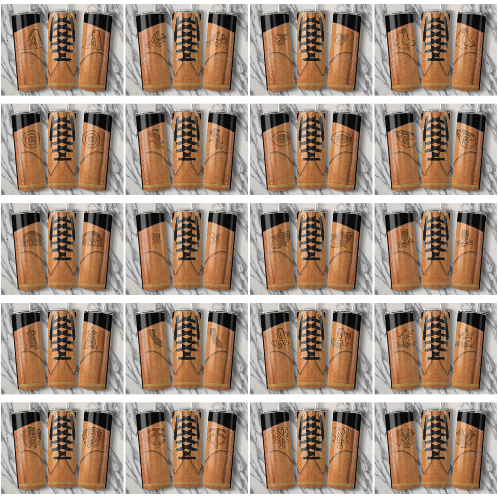 30 Baseball Teams Boot Tumbler Wrap Bundle JPG
