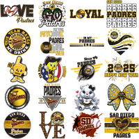 Load image into Gallery viewer, 61 San Diego Padres Baseball Designs Bundle PNG
