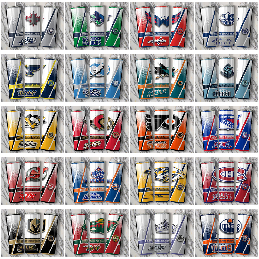 32 Ice Hockey Teams Sports Tumbler Wrap Bundle JPG