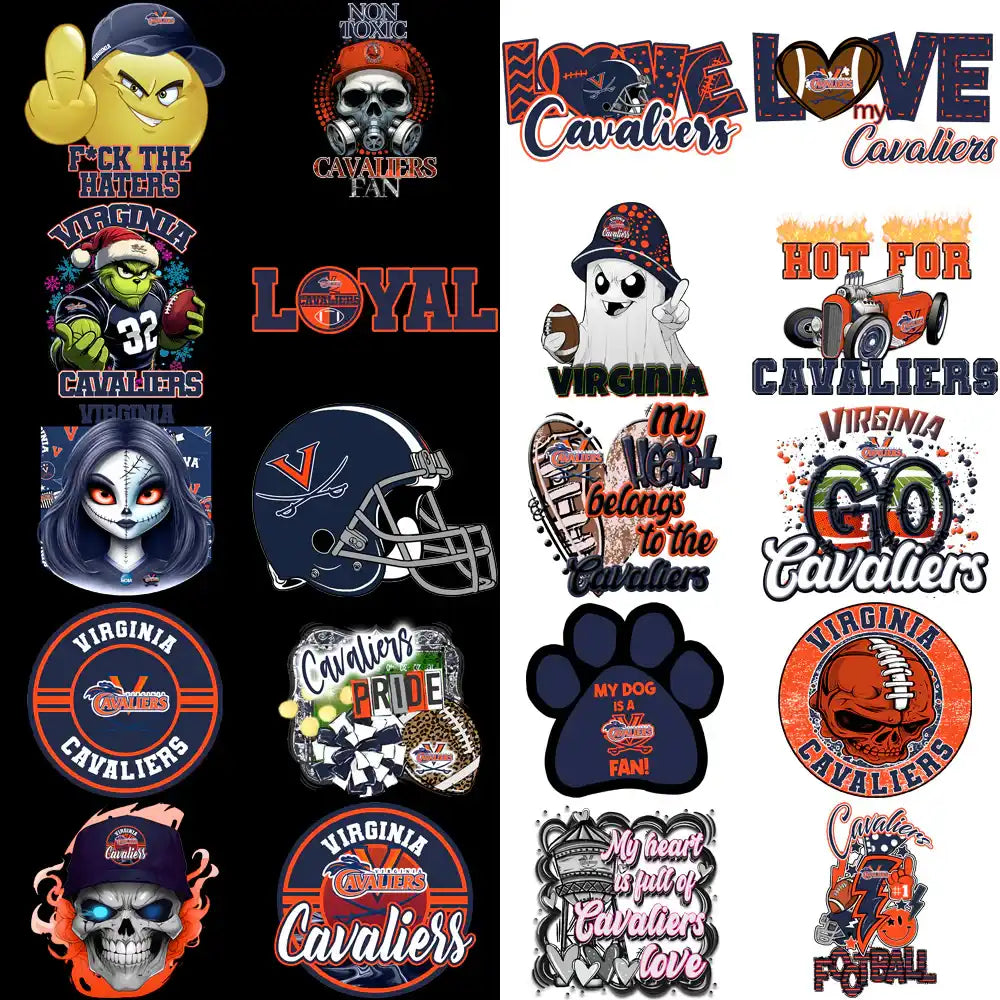 37 Virginia Cavaliers Designs Bundle PNG