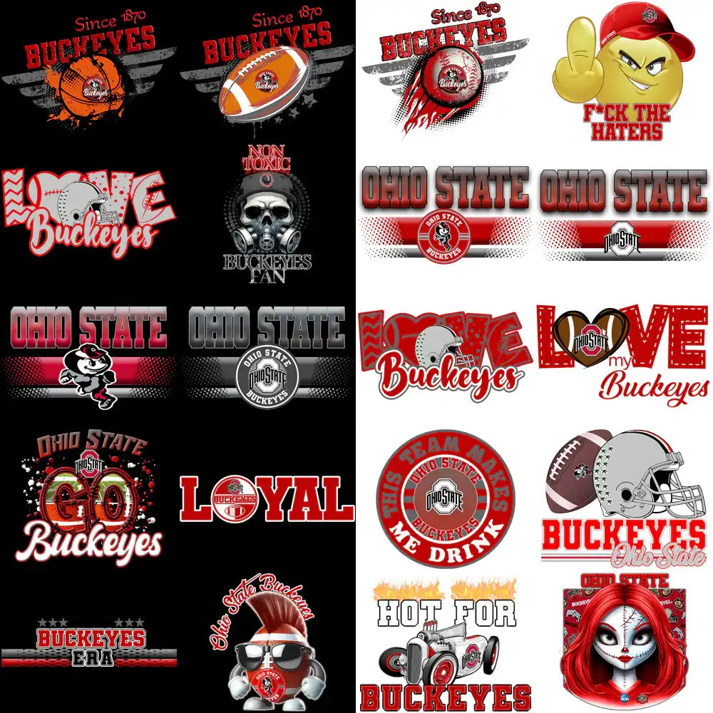 87 Ohio State Buckeyes Designs Bundle PNG