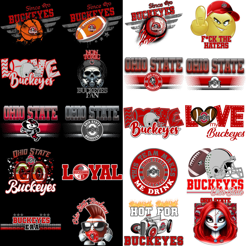87 Ohio State Buckeyes Designs Bundle PNG