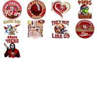 Load image into Gallery viewer, 46 San Francisco 49ers V1 Football Designs Bundle PNG
