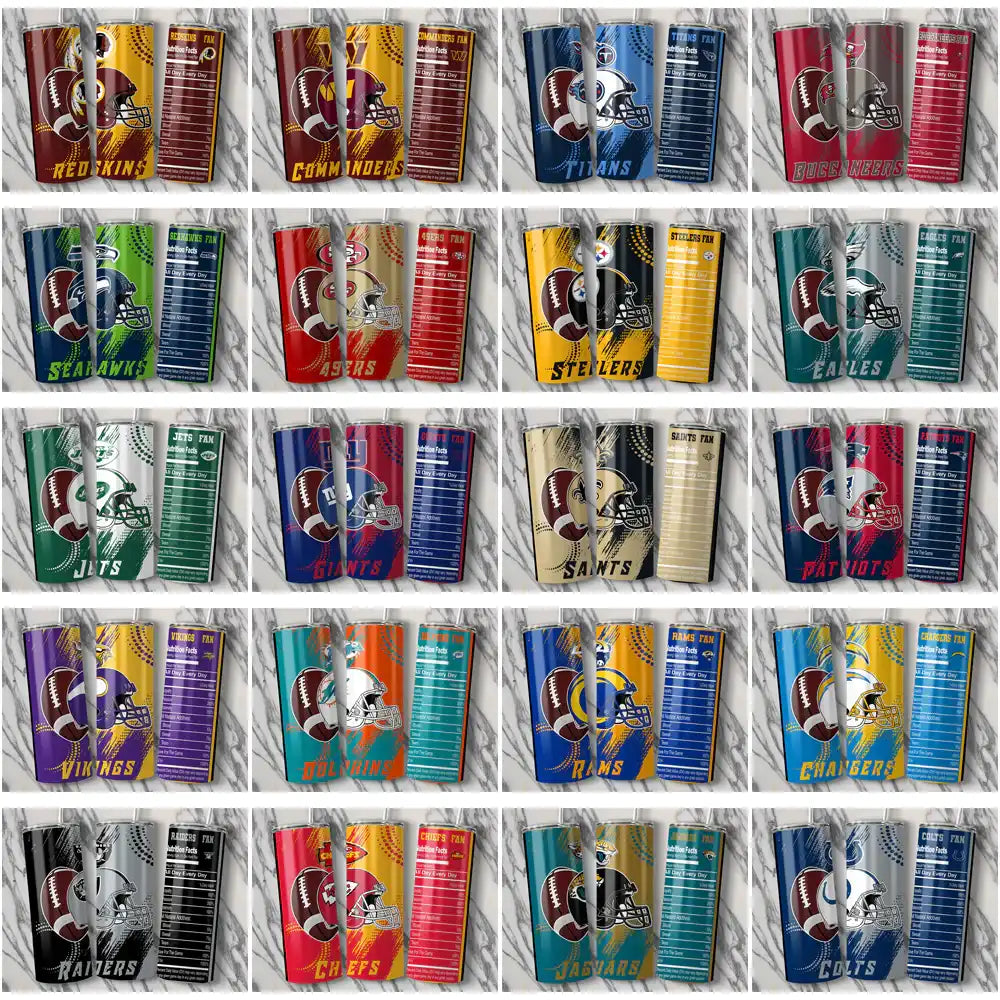 35 Football Teams Team Fan Tumbler Wrap Bundle JPG