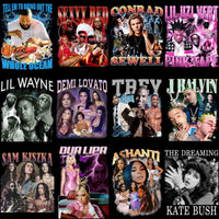 Load image into Gallery viewer, 56 Music Stars Bootleg Artists Mixed Designs Bundle PNG
