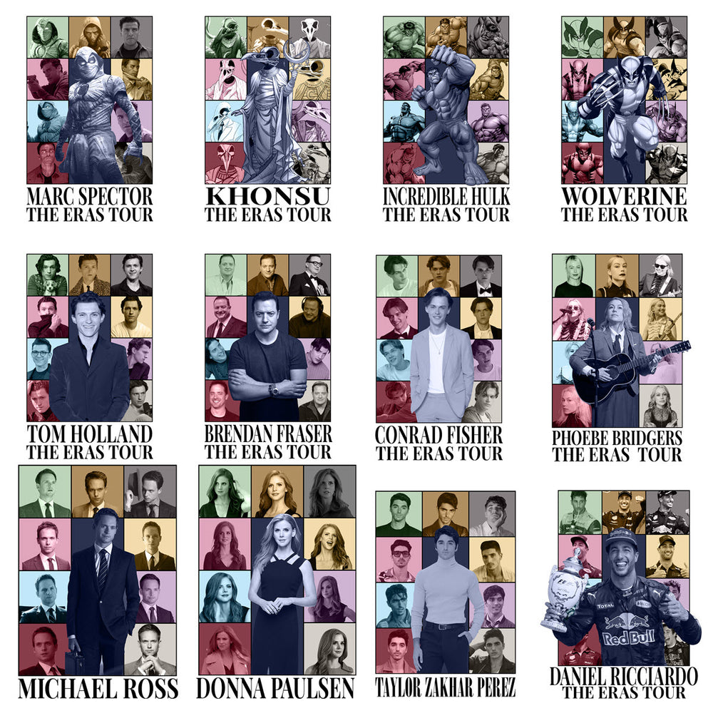 60 Pop Culture Eras Tour V1 Designs Bundle PNG