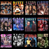 Load image into Gallery viewer, 50 Celebrity Fan Mixed Bootleg V1 Designs Bundle PNG
