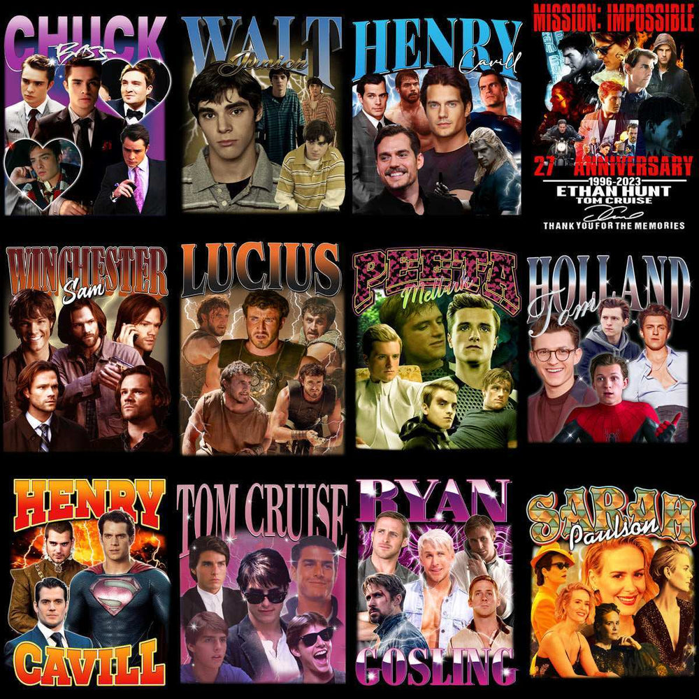 54 Popular Movies Series Artists Bootleg Best Designs Bundle PNG