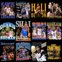 Load image into Gallery viewer, 50 Basketball Players Bootleg Legends Homage Designs Bundle PNG
