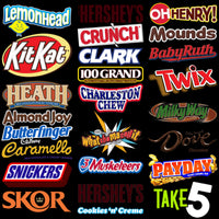 Load image into Gallery viewer, 70 Snack Candy Chocolate Brands Logos Designs Bundle PNG
