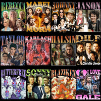 Load image into Gallery viewer, 52 Celebrity Fan Mixed Bootleg 90s V8 Designs Bundle PNG
