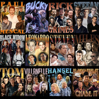 将图片加载到图库查看器中，60 Celebrity TV Series Movies Artists Bootleg Designs Bundle PNG
