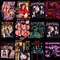 Load image into Gallery viewer, 65 KPOP Music Tribute Streetwear &amp; Bootleg Designs Bundle PNG
