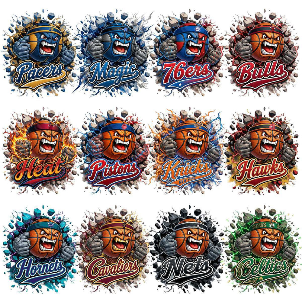 30 Angry Basketball Mascot Teams Logo Designs Bundle PNG