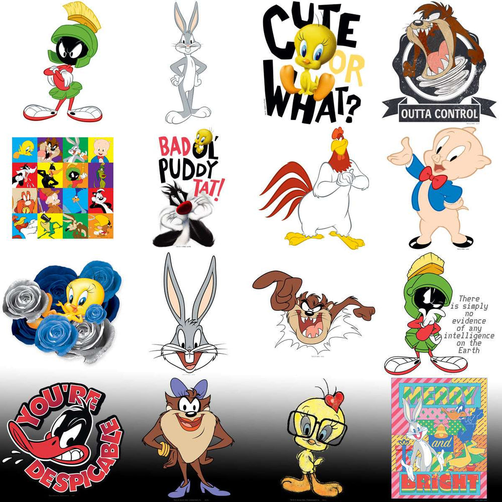 Looney Tunes characters & quotes for DTF, DTG, embroidery, tumbler wraps — print-ready PNG, SVG, PES