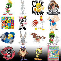 Load image into Gallery viewer, Looney Tunes characters &amp; quotes for DTF, DTG, embroidery, tumbler wraps — print-ready PNG, SVG, PES
