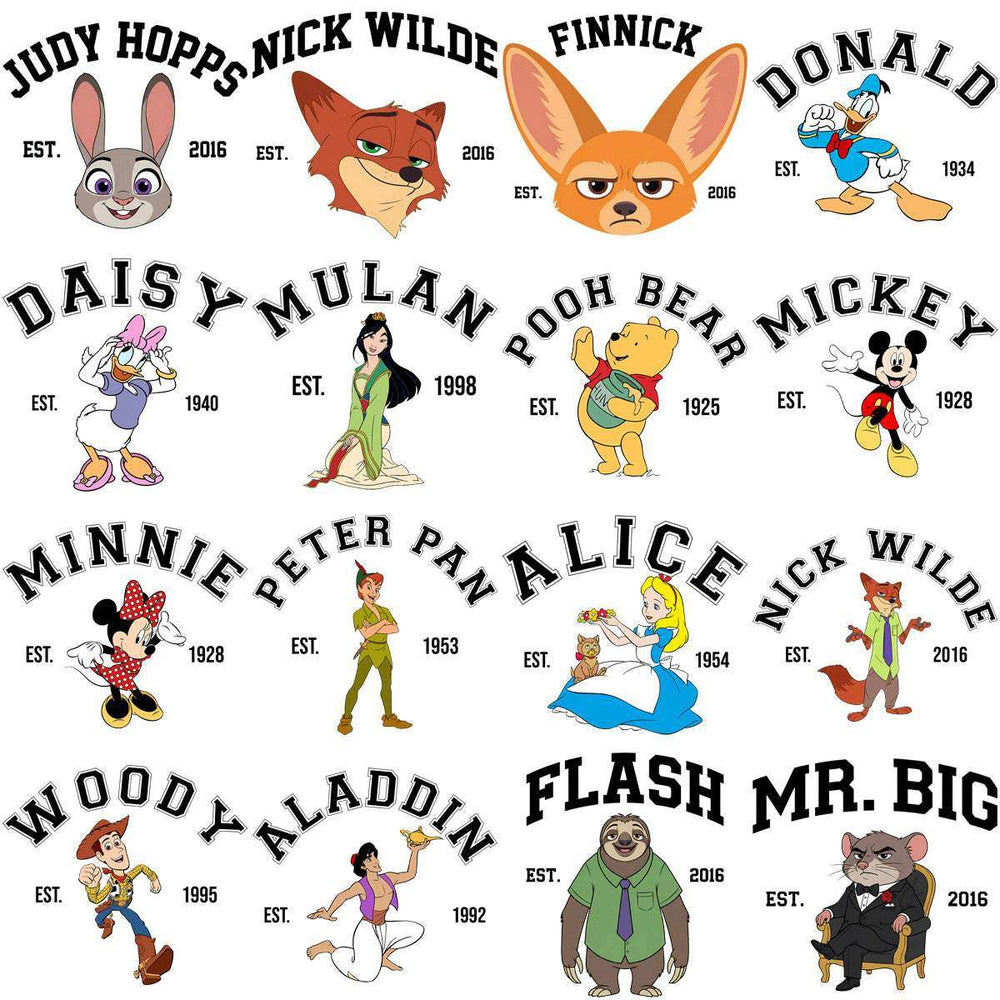 40 Cartoons EST Mix Designs Bundle PNG