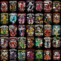 Load image into Gallery viewer, Soccer player t-shirt designs with fiery graphics, player names, numbers, and World Cup 2026 themes for DTF/DTG printing
