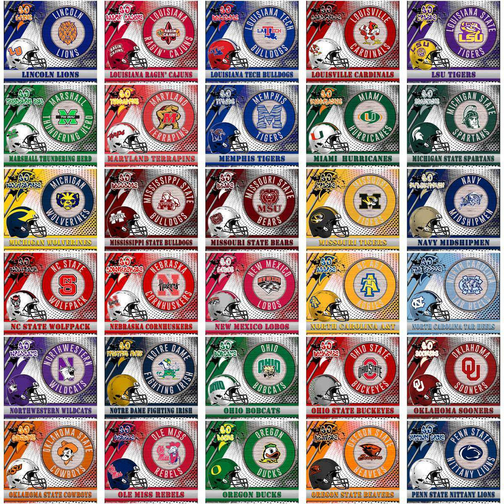 129 NCAA College Sports Go Team Wrap Helmet Tumbler Wrap Bundle JPG