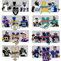 Load image into Gallery viewer, NFL team designs for DTF, DTG, embroidery — Raiders, Chargers, Rams, Dolphins, Vikings, Patriots, Saints, Giants
