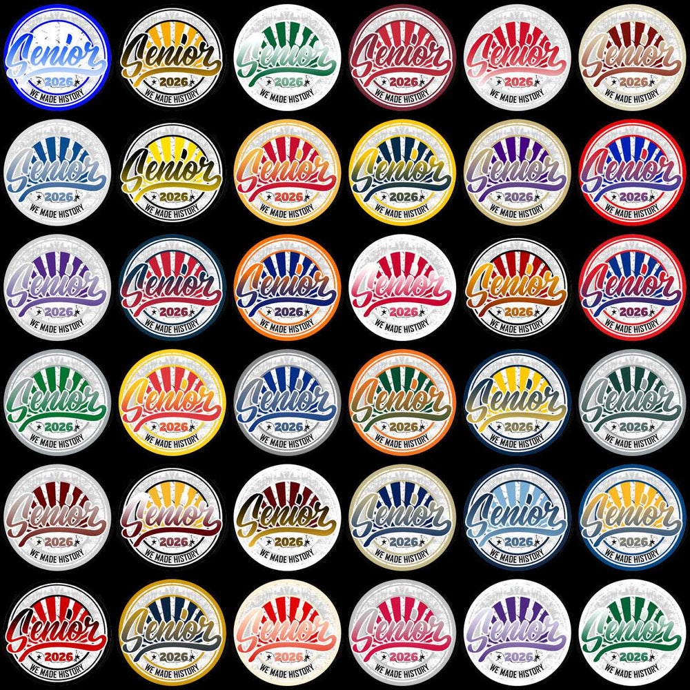 Senior 2026 Graduation Badges - Print-Ready DTF DTG Designs for T-Shirts & Merch