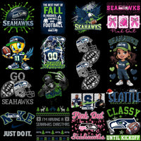 Load image into Gallery viewer, 73 Mega Football Team Seattle Seahawks Mixed V3 Designs Bundle PNG
