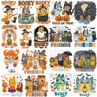 Load image into Gallery viewer, 60 Halloween Bluey Dog Cartoons Designs Bundle PNG
