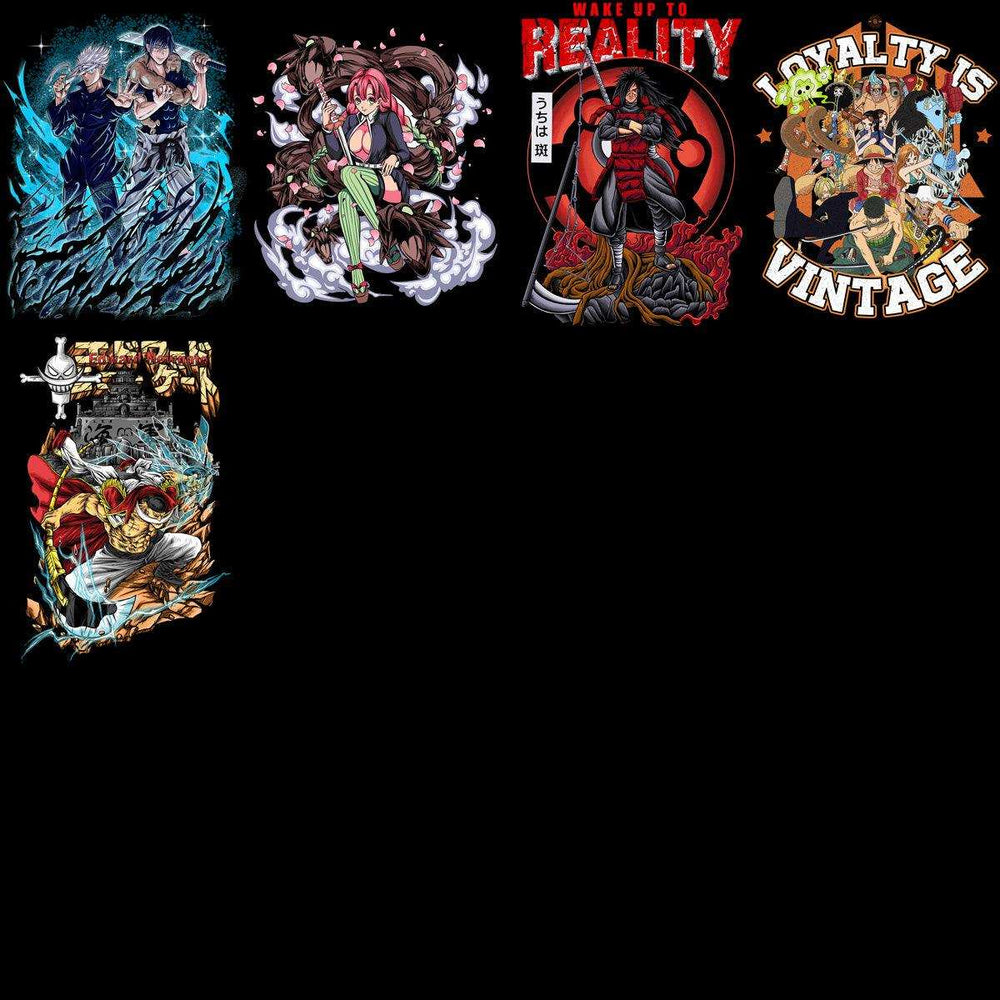 24 Anime Bootleg Mix V14 Designs Bundle PNG