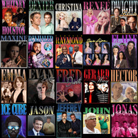 Load image into Gallery viewer, 115 Pop Culture Homage PNG Bundle – Music, Movies &amp; TV Icons Designs Bundle PNG
