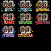 Load image into Gallery viewer, 32 Football Teams Go Team Ink Splash Designs Bundle PNG
