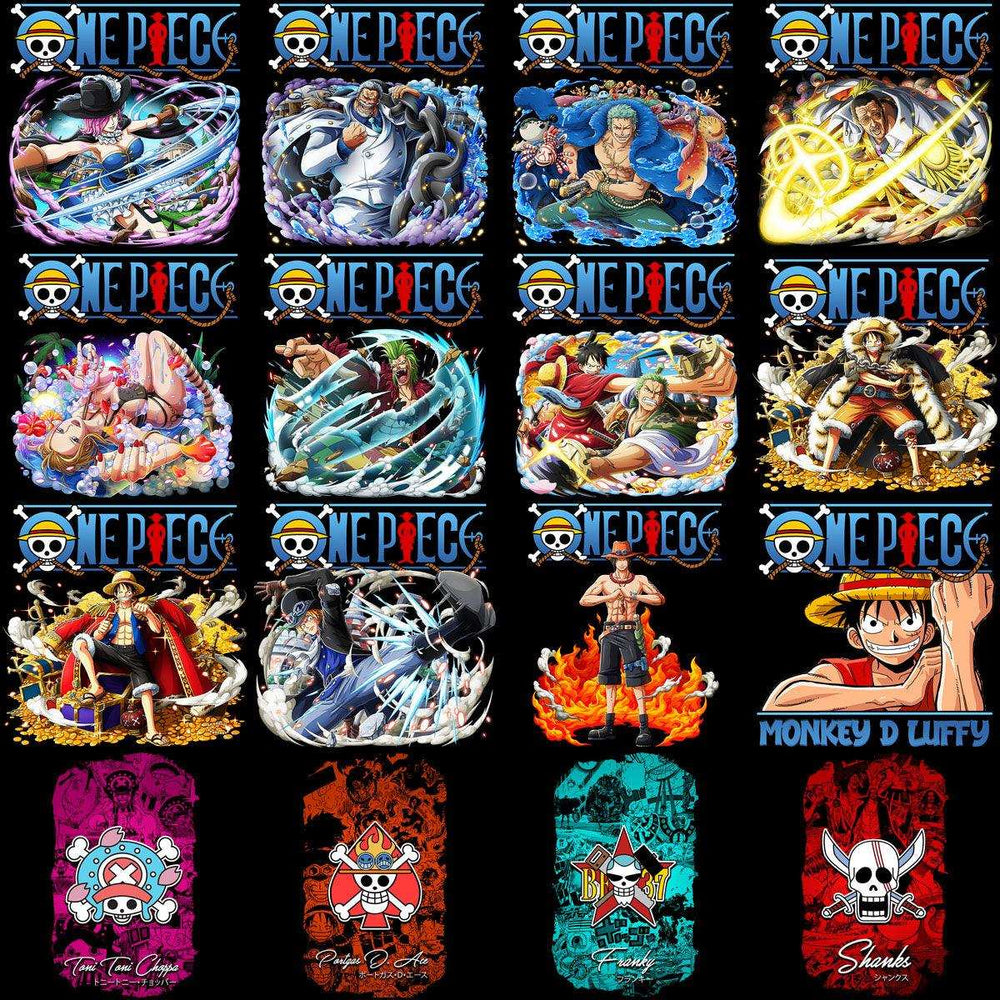 40 One Piece Blue Anime Designs Bundle PNG