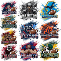 Load image into Gallery viewer, 32 Football Teams Mascots Ball Ink Splash Designs Bundle PNG
