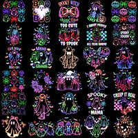 Load image into Gallery viewer, 90 Neon Ghost Boo Horror Halloween Designs Bundle PNG

