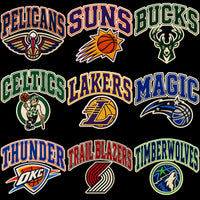 Load image into Gallery viewer, 30 Basketball Faux Embroidery Teams Logo Chenille Patch Designs Bundle PNG
