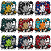 Load image into Gallery viewer, 32 Cute Ghosts Football Teams Colors Halloween Designs Bundle PNG
