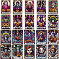 Load image into Gallery viewer, 80 Halloween Tarot Cards Horror Movie Designs Bundle PNG
