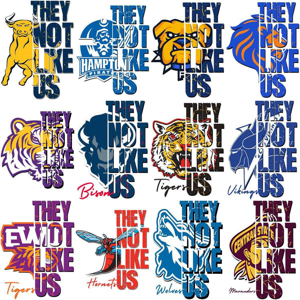 20 HBCU College They Not Like Us Designs Bundle PNG