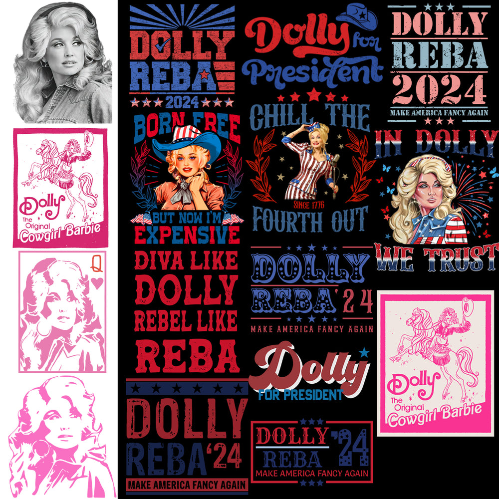 60 Dolly Parton Memorial Country Music Designs Bundle PNG