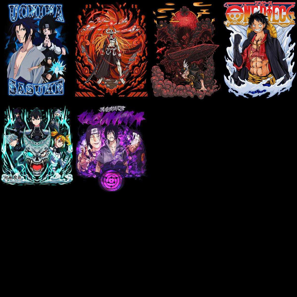 25 Anime Bootleg Mix V15 Designs Bundle PNG