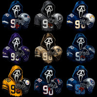 Load image into Gallery viewer, 32 Football Logo Teams Ghostface Horror Designs Bundle PNG
