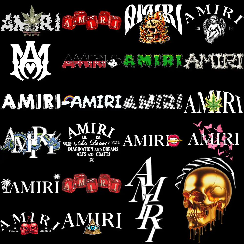 30 AMIRI Brand Mix Designs Bundle PNG