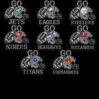 Load image into Gallery viewer, 32 Go Football Teams Glam Helmet Rhinestone Designs Bundle PNG
