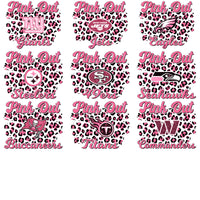 Load image into Gallery viewer, 32 Breast Cancer Football Teams Pink Out Leopard Designs Bundle PNG
