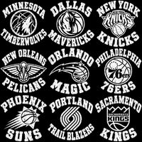 Load image into Gallery viewer, 30 Basketball Teams Distressed Grunge White Logo Designs Bundle PNG
