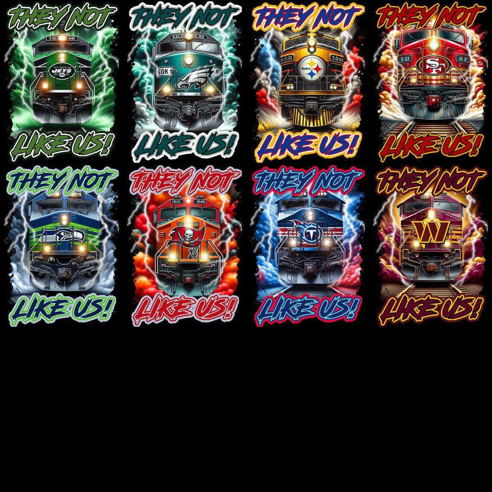32 Train Smoke Football Teams Designs Bundle PNG