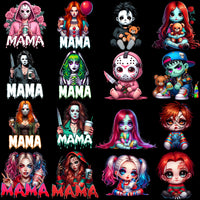 Load image into Gallery viewer, 70 Halloween Horror Mom &amp; Kids Slashers Designs Bundle PNG
